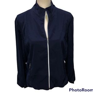 DKNY Golf navy blue zip front jacket Size L